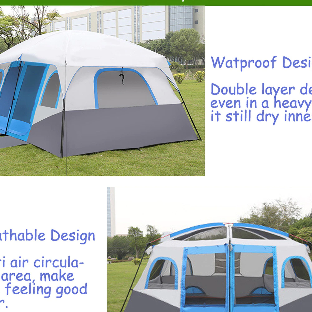 Cheap Goat Tents Large Camping Tent Outdoor Big Family Tent 8 10 12 Person Party Tent Waterproof Cabin Camp Anti UV Marquee Tents Tents 